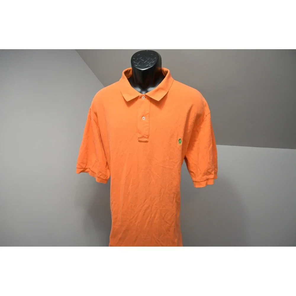Polo Ralph Lauren Polo Shirt Mens 2XLT Orange Green Pony Logo Excellent